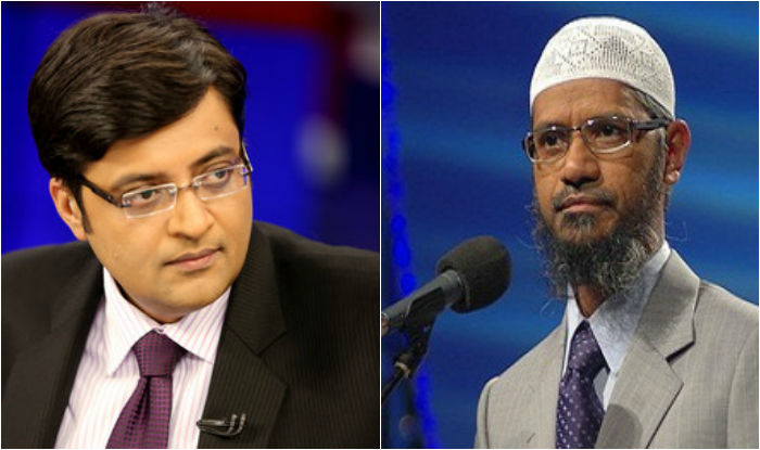 arnab goswami zakir naik fight