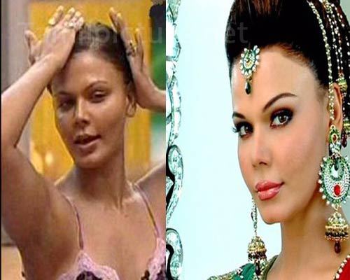 Rakhi-Sawant-With-Without-Makeup